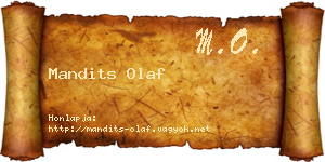 Mandits Olaf névjegykártya